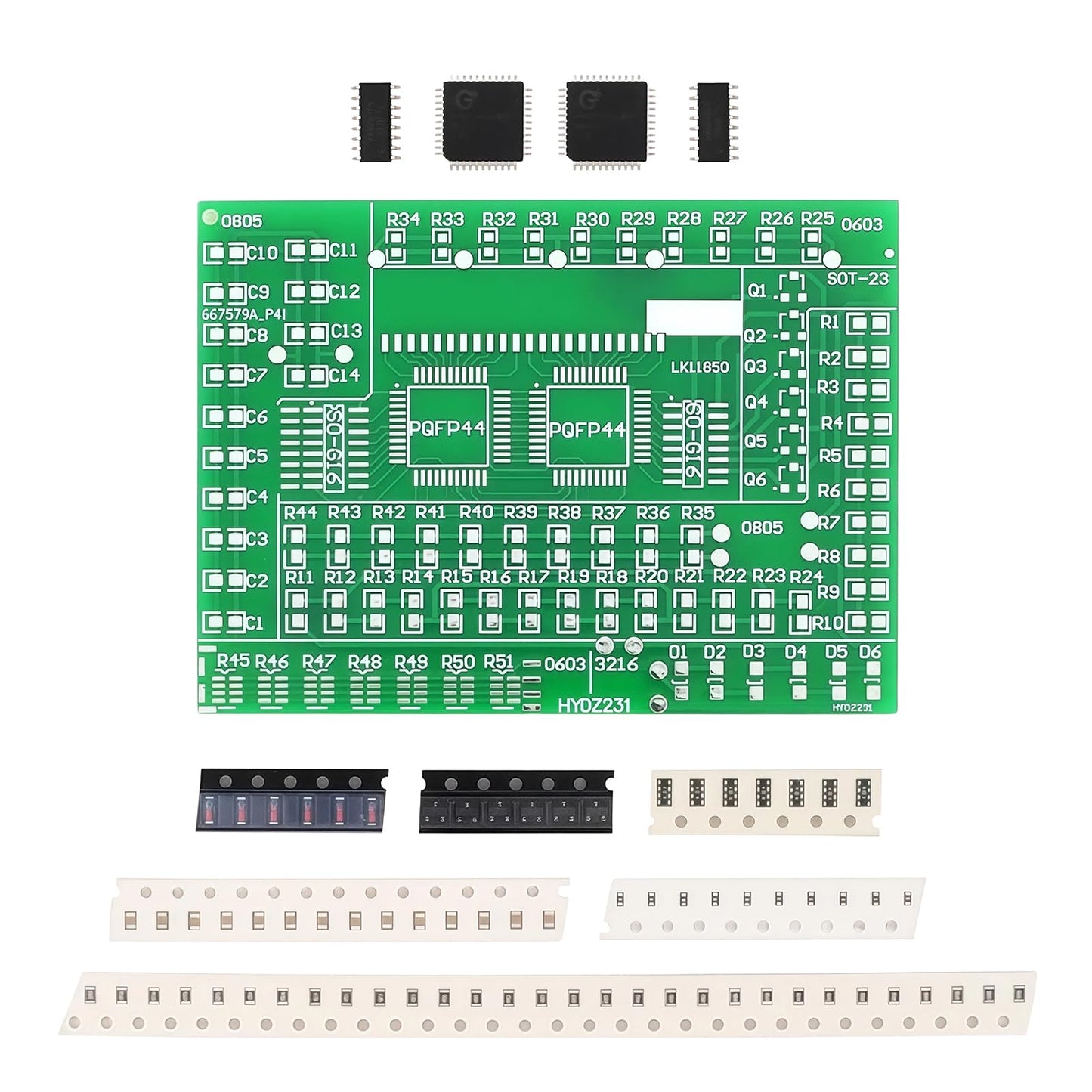 SMD Soldering Practice Kit,Advanced Surface Mount Device Training Electronic Components Practice Board Skill Training Soldering Kit for Electronics