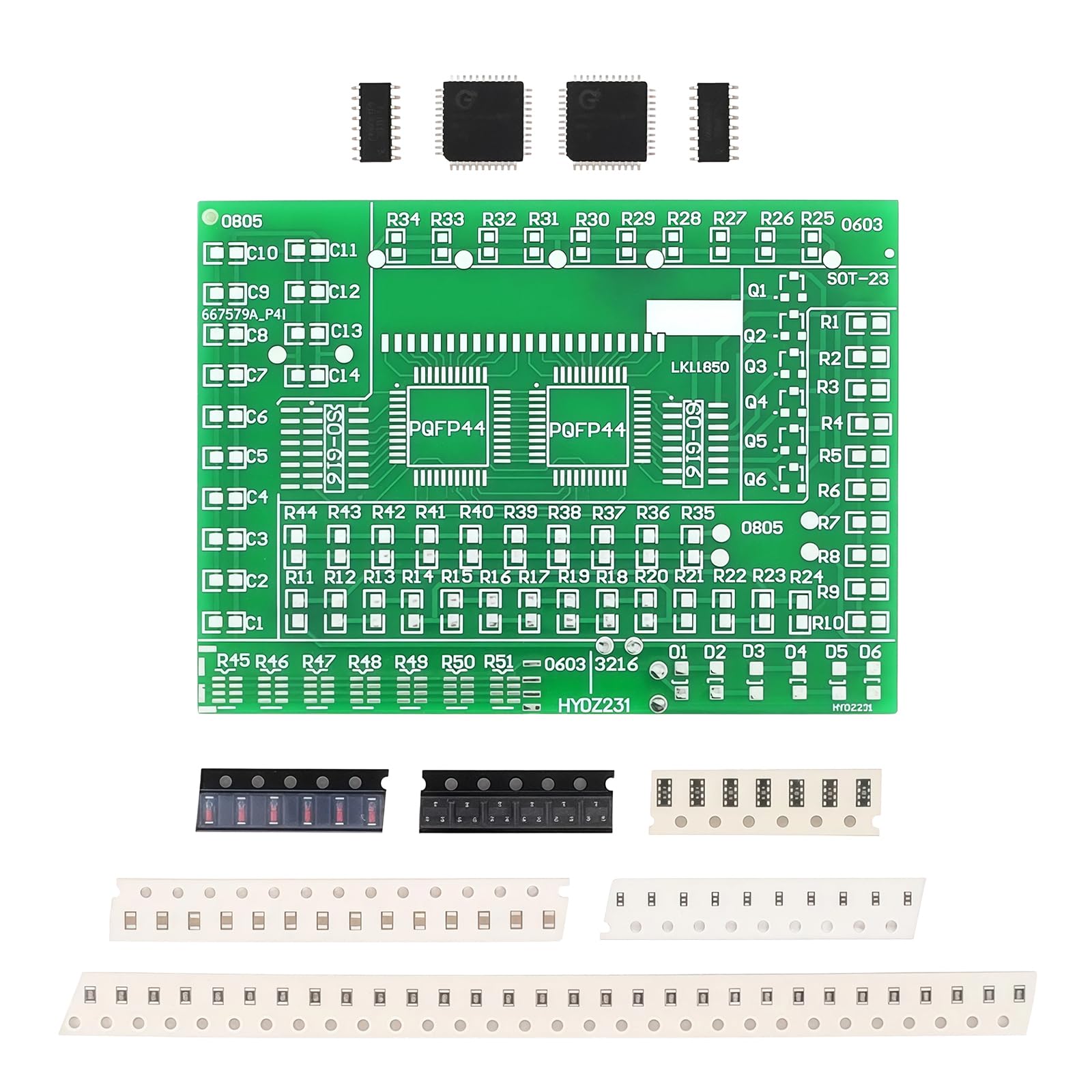 SMD Soldering Practice Kit,Advanced Surface Mount Device Training Electronic Components Practice Board Skill Training Soldering Kit for Electronics