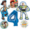 Anagram Woody and Buzz Lightyear's 4th Birthday Party Supplies Balloon Bouquet Decorations