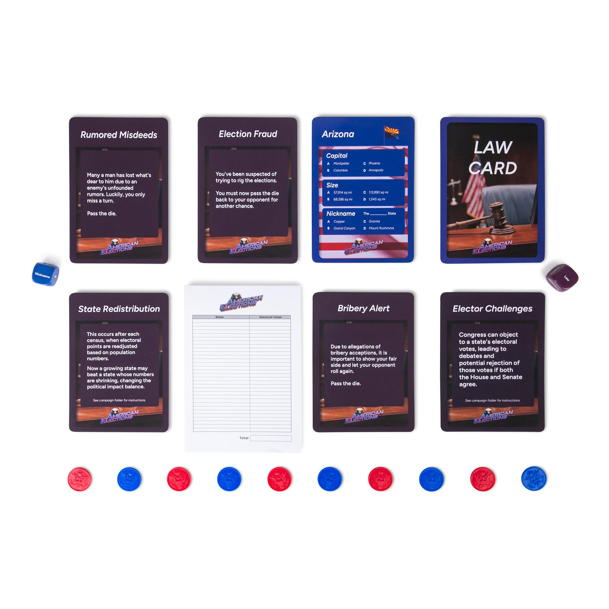 American Elections U.S. History & Civics Board Game - Learn State Facts, Geography & Government - Educational Family Board Game - Fun Board Games