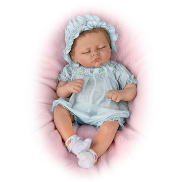 The Ashton-Drake Galleries Gentle Dreams Bella Reborn Baby Doll by Linda Murray, 18 inches, Lifelike Collectible with Smocked Outfit