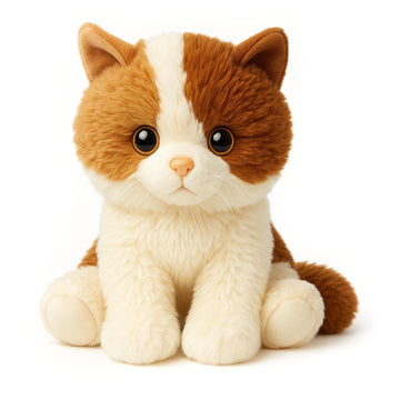 WEGEDU Tabby Kitten Cat Stuffed Animal - Calico Kitty Plush Toy for Kids and Babies, Bedtime and Birthday Gift, 14.6 inches