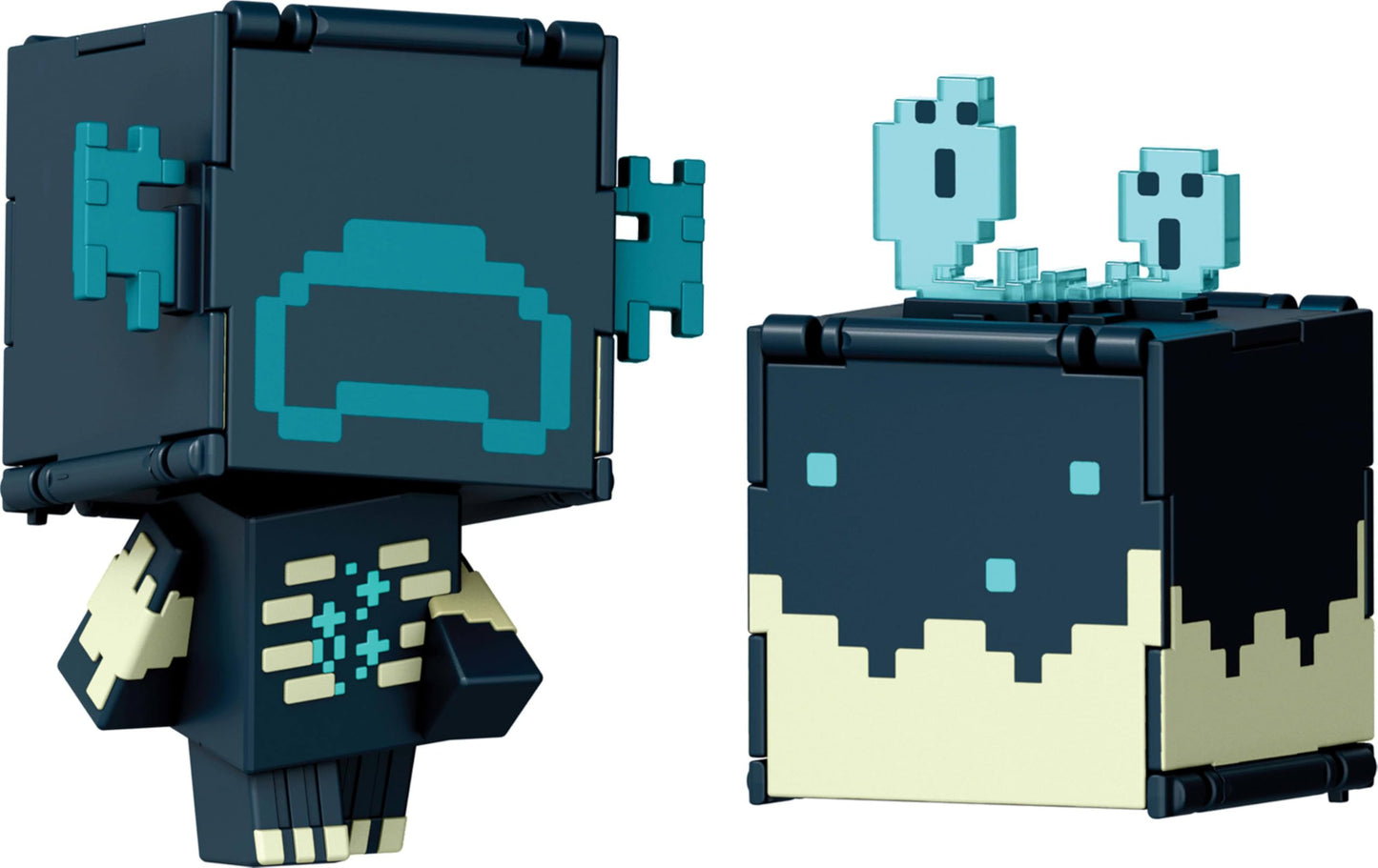 Mattel Minecraft Flippin’ Figs Figures with 2-in-1 Fidget Play, 3.75-in Scale, Large Heads & Pixelated Design (Characters May Vary)