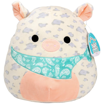 Squishmallows Rosie Pig 12 Inch Plush Official Jazwares Ultra-Soft Stuffed Animal Pillow, Cute Farm Toy with Bandana Collectible Cozy Cuddle Buddy