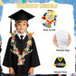 Silkovahamd Kindergarten Graduation Leis 2026 - Candy Lei Making Kit, 6 Clear Candy Tubing Bags 18 Paper Cards 3 Ribbon Rolls 6 Pack Stickers 48
