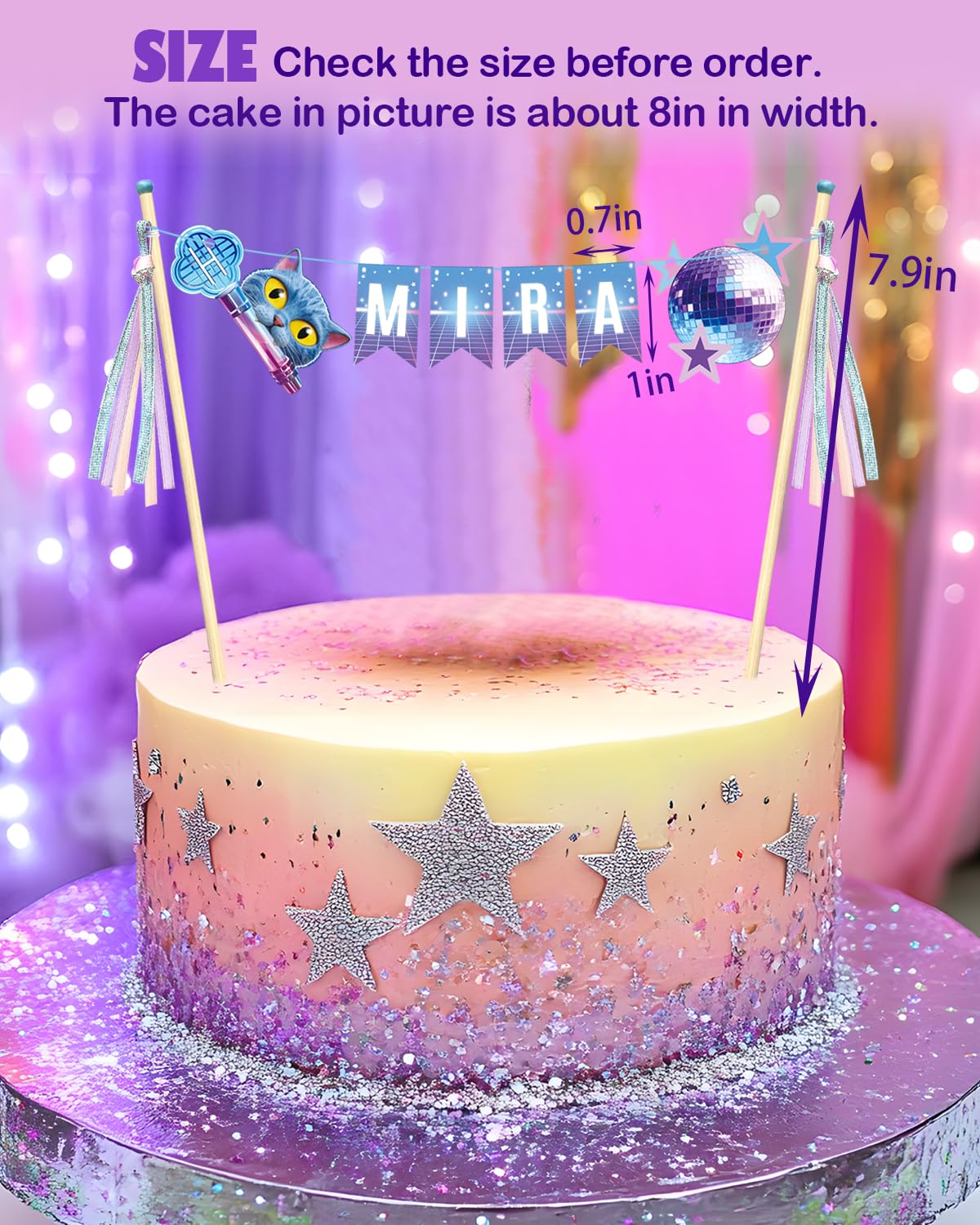 K-Pop Cake Topper - DIY Custom Name KPop Cake Banner, Kpop Cake Decoration, Personalized KPop Birthday Decoration for Music, Anime Theme Parties