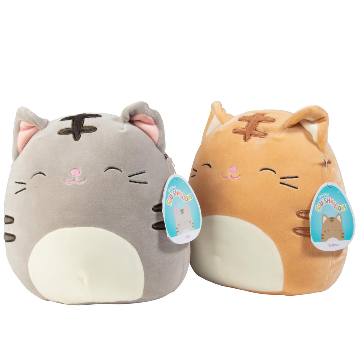 Squishmallows 8-Inch Mystery Cat Jazwares Plush Receive Orange or Grey