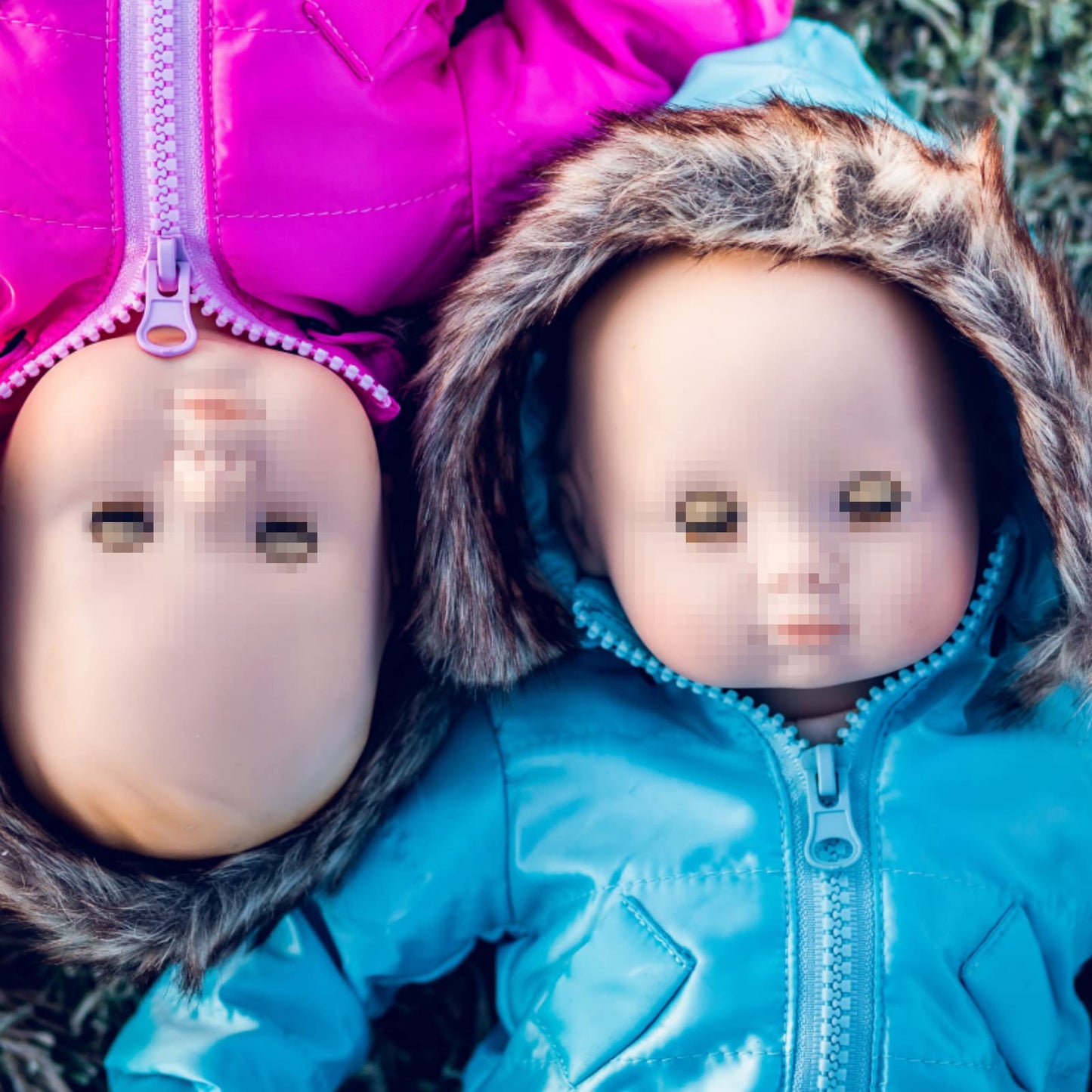 The Queen's Treasures 15 Inch Baby Doll Clothes , Set of Two Complete Pink & Blue Winter Outerwear Clothes. Two 6 Piece Outdoor Ski Outfits