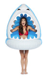 Giant Shark Inflatable Pool Float, Large Novelty Lounge Raft, Blow Up Float for Pool Parties, Outdoor Summer Water Toy for Adults