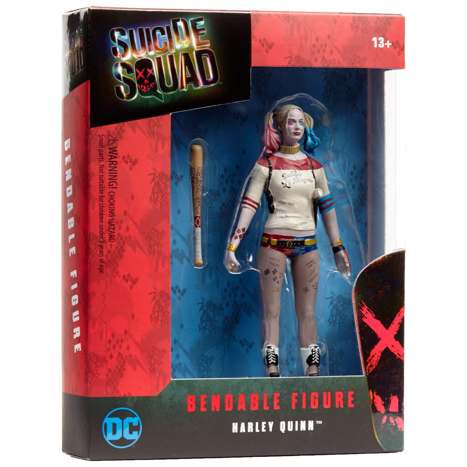 DC Comics NJ Croce Suicide Squad Harley Quinn Bendable Action Figure, Multicolor, 8'