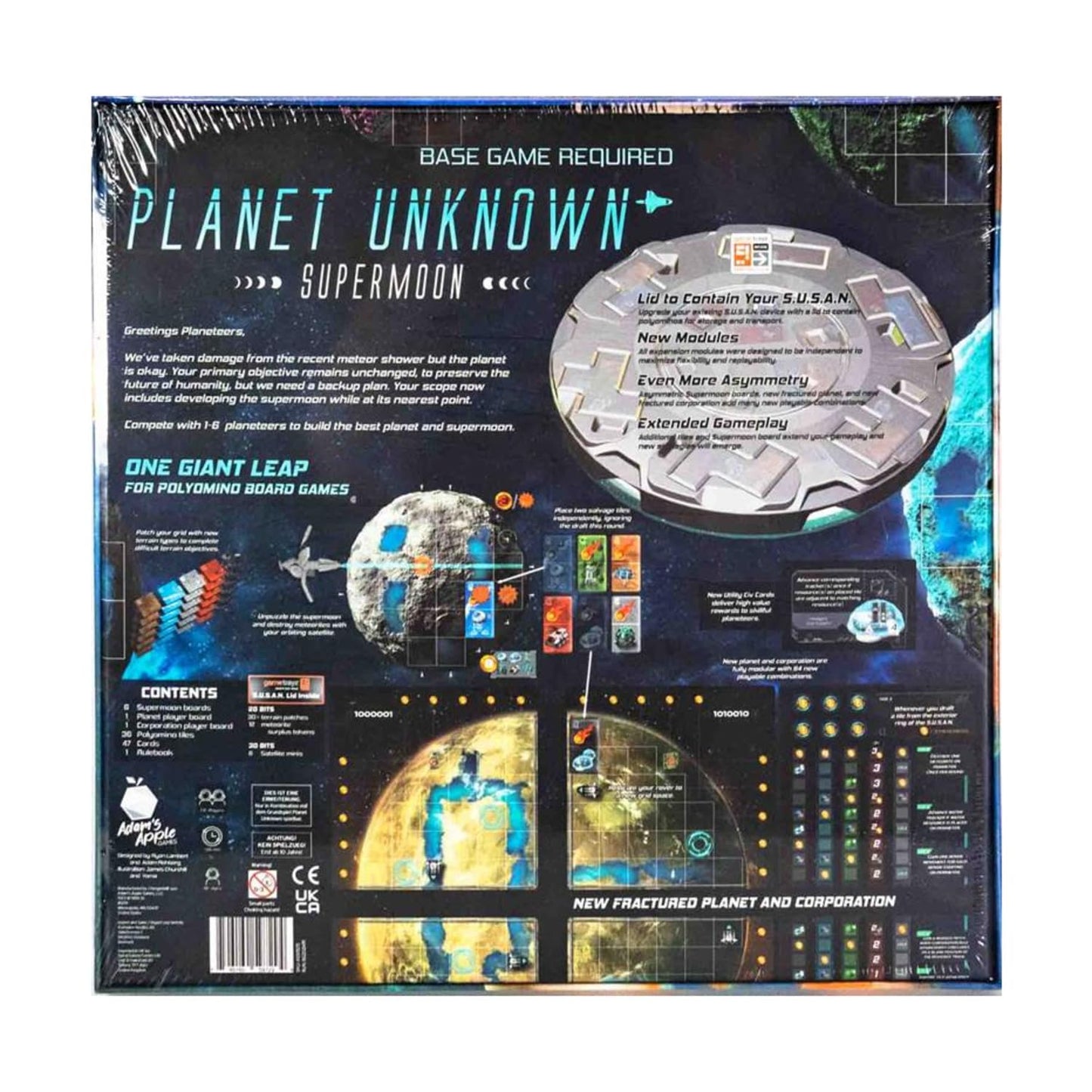 Adams Apple Games, Planet Unknown Supermoon Expansion - for Ages 10 and Up, 1 to 6 Players