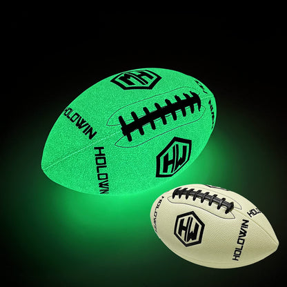 HW HOLOWIN Glow in The Dark Football Size 9 Indoor Outdoor Night Game