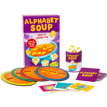 Peaceable Kingdom Alphabet Soup Spelling Game - Educational Boardgame for Kids Aged 3 and Up - Preschool Learning Activities - Kindergarten Learning