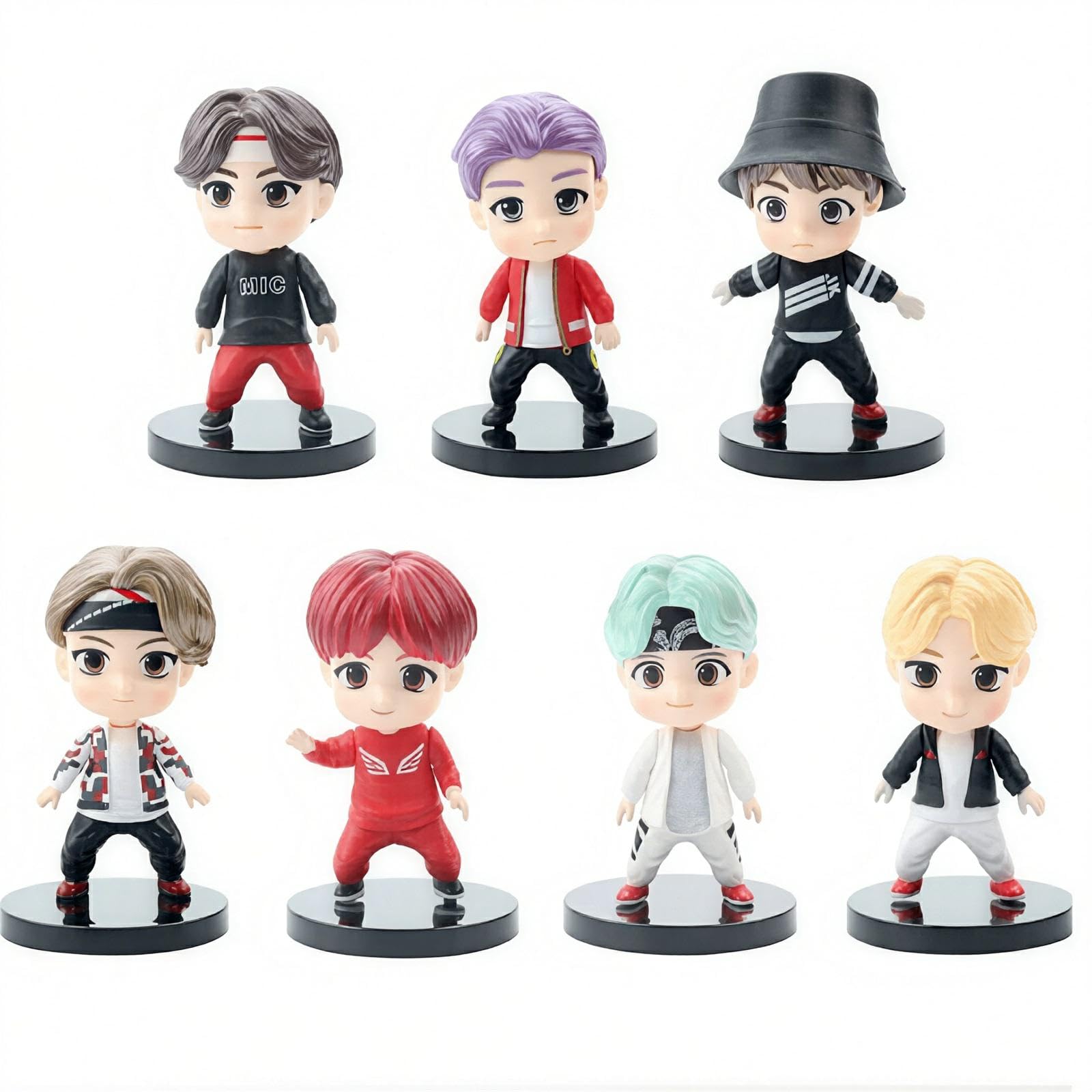 Surprise September 7pcs Cake Toppers Character Set Action Figures Toys, Mini Figurines Dolls Birthday Party Supplies Car Desktop Birthday Decorations