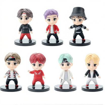 Surprise September 7pcs Cake Toppers Character Set Action Figures Toys, Mini Figurines Dolls Birthday Party Supplies Car Desktop Birthday Decorations