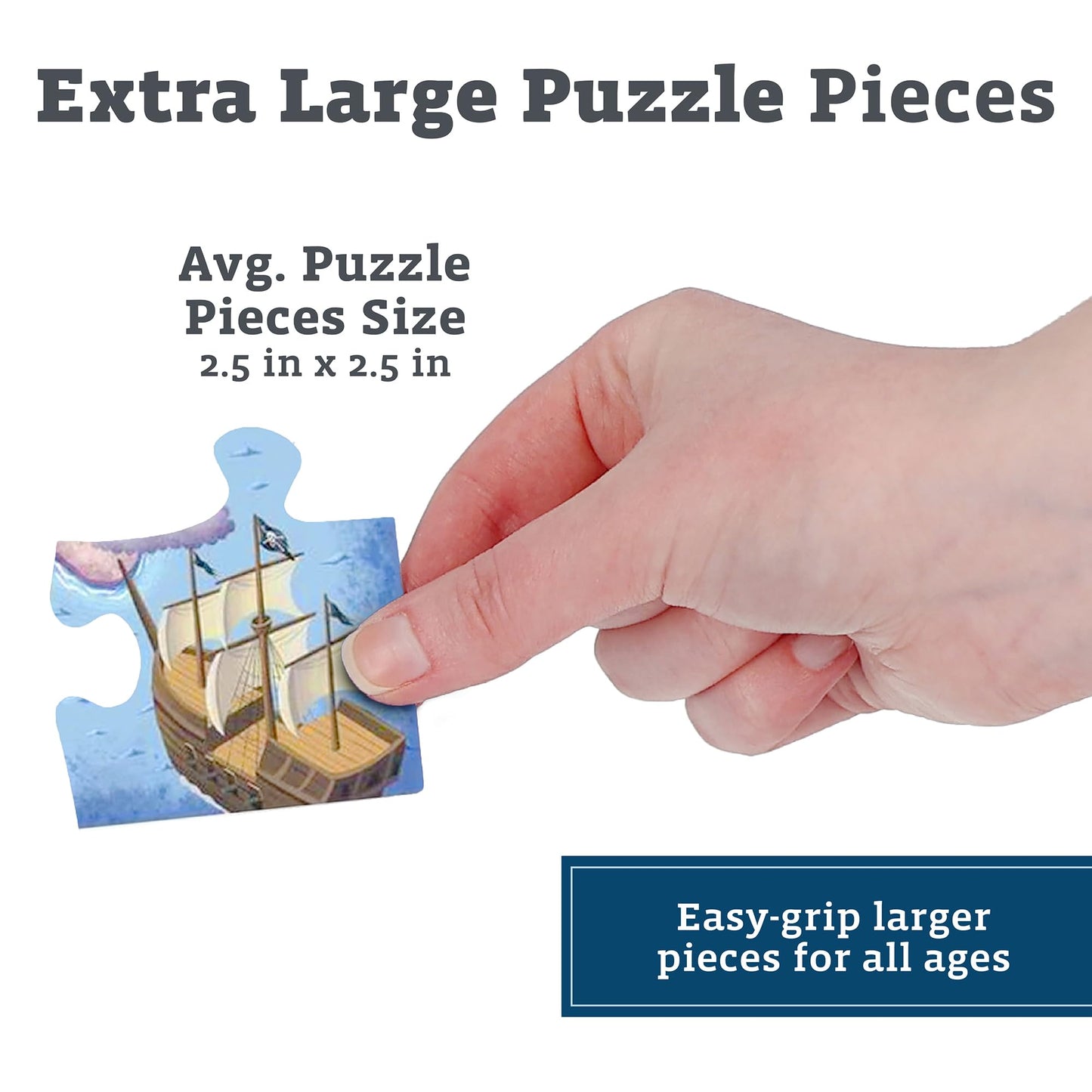Boardwalk 100 Piece Jigsaw Puzzle 250th Anniversary 4th of July Patriotic Summer Premium Puzzles for Adults and Family 16"x20" - America the Beautiful