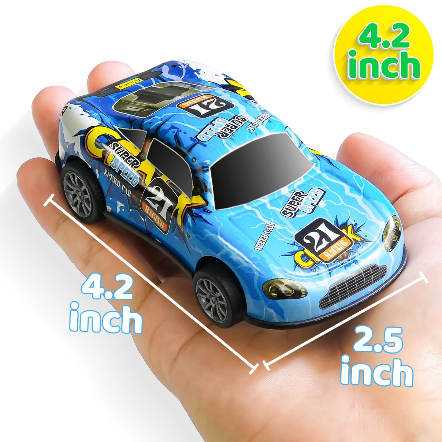 4.2" Toy Cars Metal Race Cars Vehicles 9 Pack, Pull Back Cars Toys for Boys, Girls, Toddlers, Kids 2,3,4,5,6,7 Years Old, Party Favors, Teacher Reward