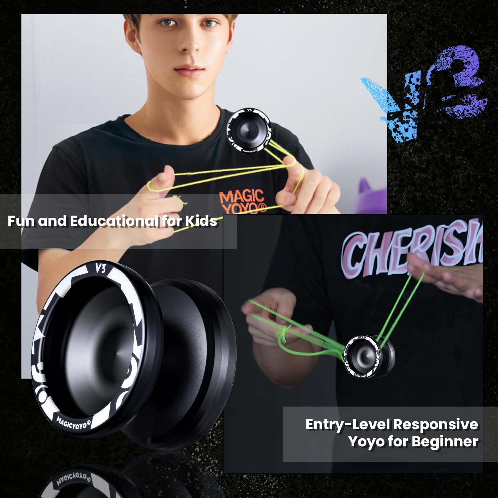 MAGICYOYO V3 Yoyo for Kids 8-12 or Above, Responsive Yo-yo Dual Function