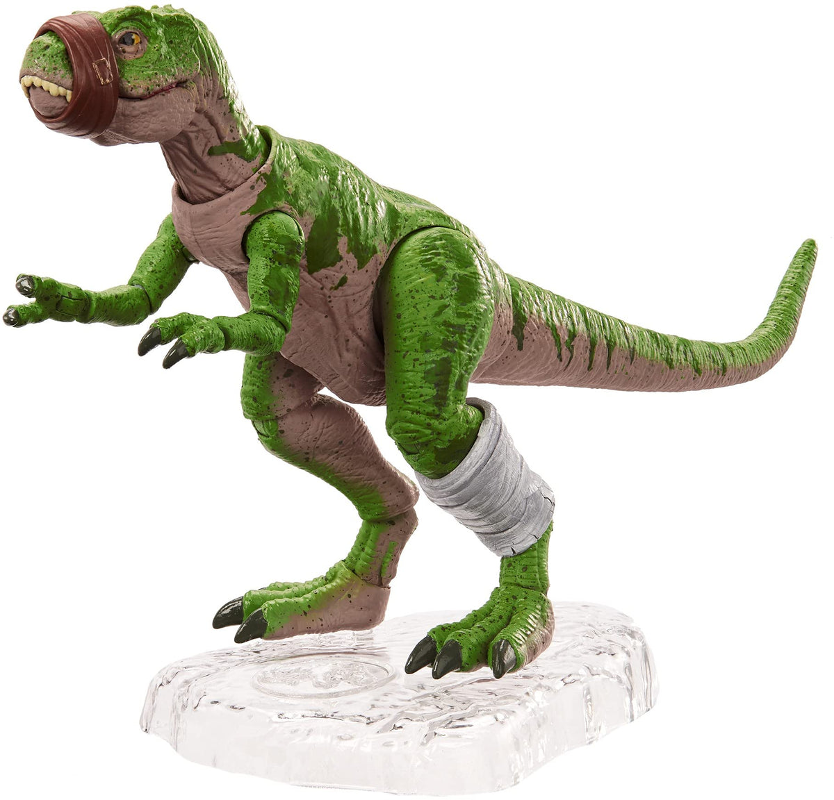 Jurassic World Toys Amber Collection Baby T Rex & 3 Compsognathus Compy Dinosaur Figures Jurassic Park II Toy with Posable Joints, Authentic Look &