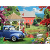 Bits and Pieces - “A Simple Time” Farm & Countryside Jigsaw Puzzle by Alan Giana - Vintage Truck, Swan Pond & Rustic Barn Scene (300 Piece Puzzle)