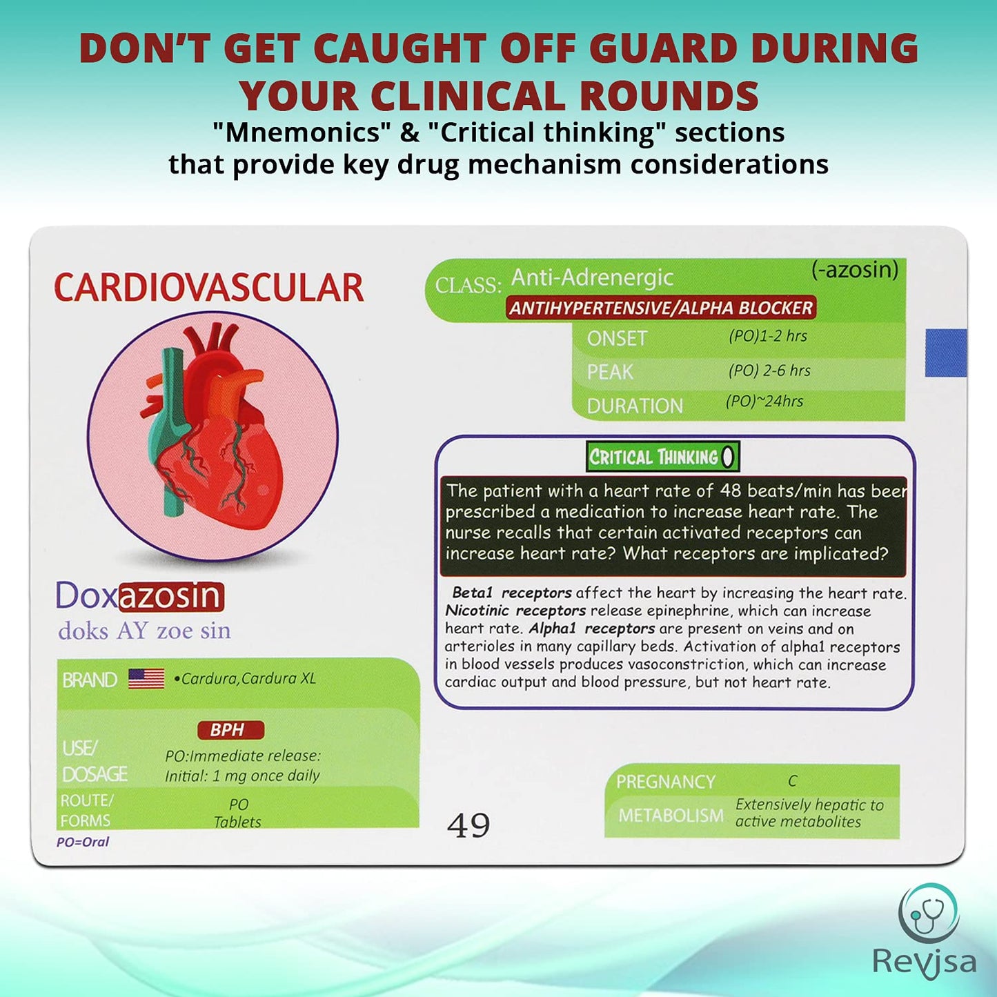 Revisa Top 300 Drugs Pharmacology Flash Cards - Complete Nursing Pharmacology Study Guide, Medication Cards for Nursing Students & Pharmacy Techs