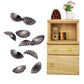 Almencla 10-Piece Dollhouse Miniature Drawer Pulls, 1:12 Scale Metal Handles, Black