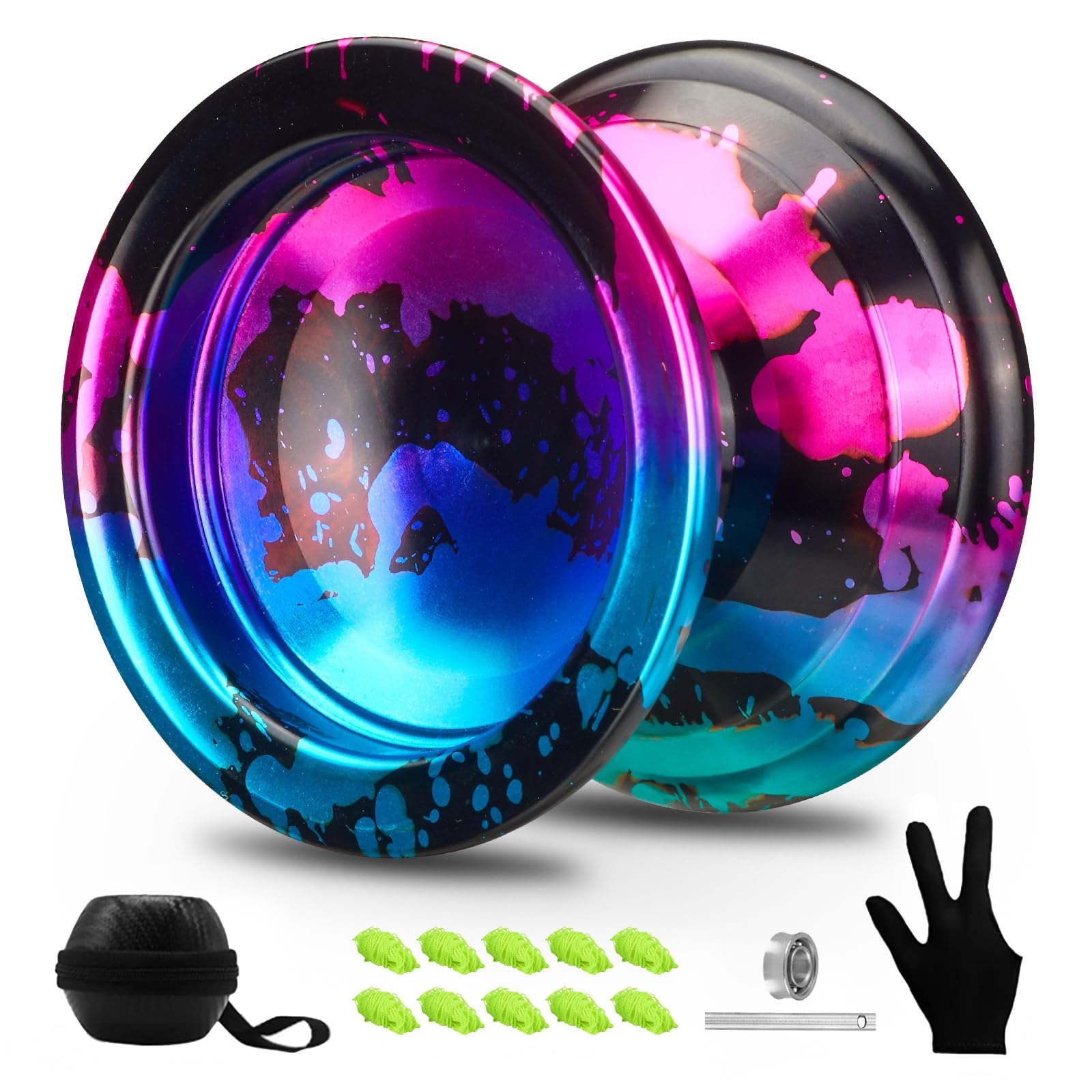 FETESNICE Responsive & Unresponsive Metal Yoyo Set for Kids Beginners