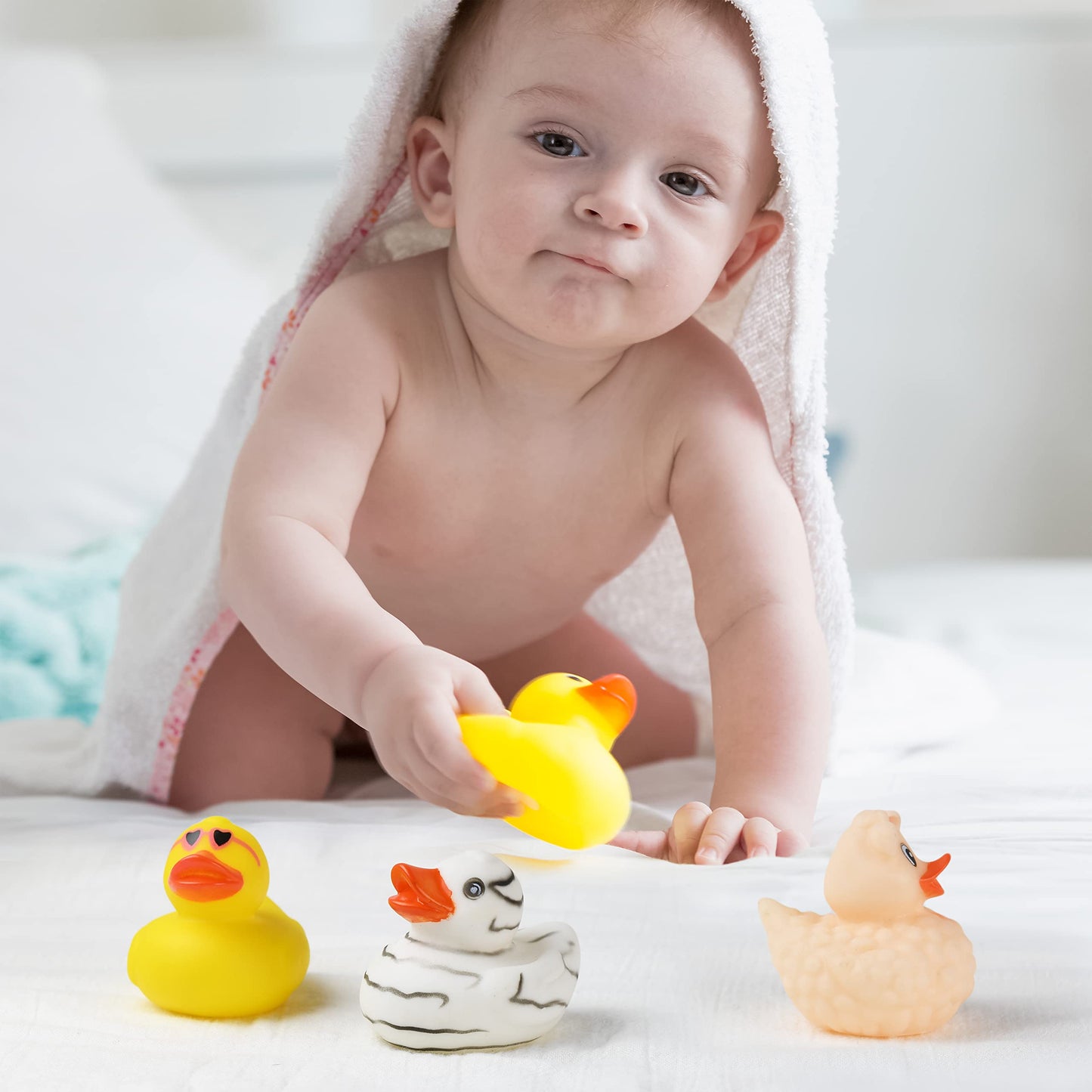 Rubber Ducks for Jeep Ducking 50 PCS Assorted Rubber Ducks for Duckies Games, Jeeps Ducking / Cruise Ships and Bath / Pool Play - Small 2 Inch Rubber