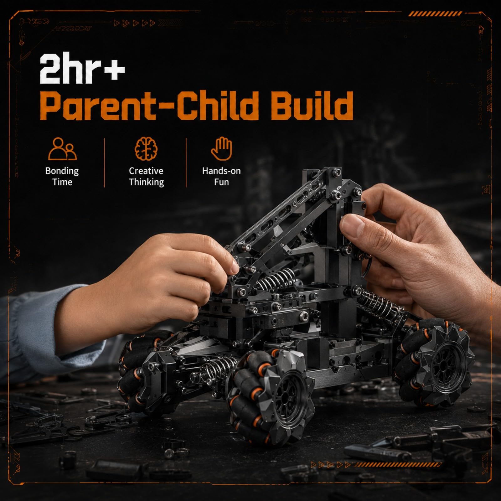 VANLINNY Robotic Arm Kits, DIY Educational Building Set with 4 DOF, Remote Control Toy Set for Boys and Girls 8-14, Science Entry-Level for School