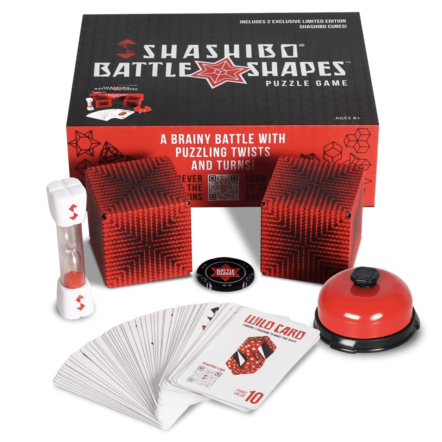 Shashibo Battle Shapes Magnetizing Puzzle Game - Play Solo or with a Friend - Challenging Shape Shifting Box Game for Adults & Kids Ages 8+
