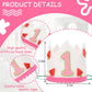 Agvgaza Watermelon 1st Birthday Crown - Watermelon First Birthday Decorations, Summer One in a Melon Party Outfit, Cake Smash Photo Props, Baby Shower