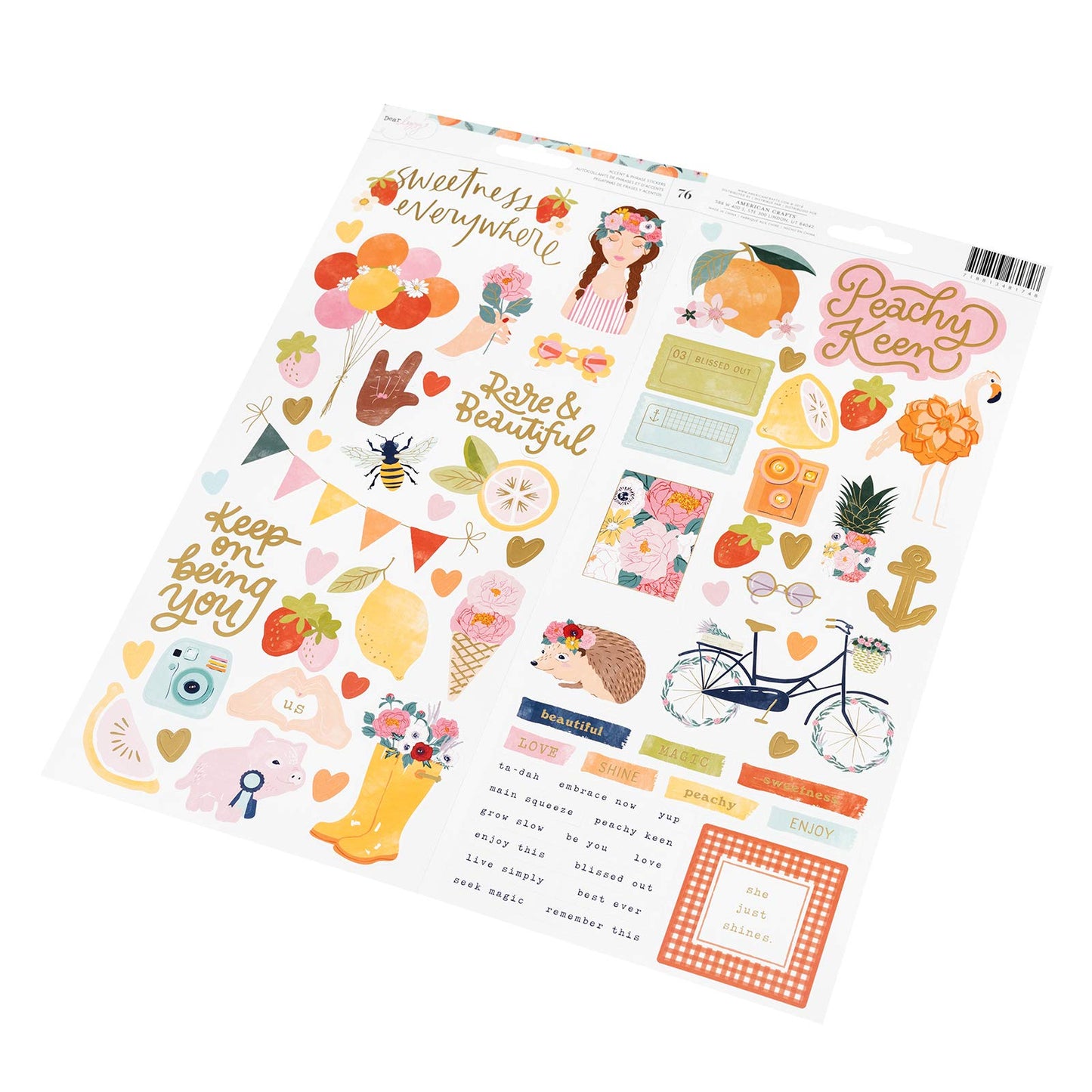 Dear Lizzy Accent and Phrase Stickers, Multi