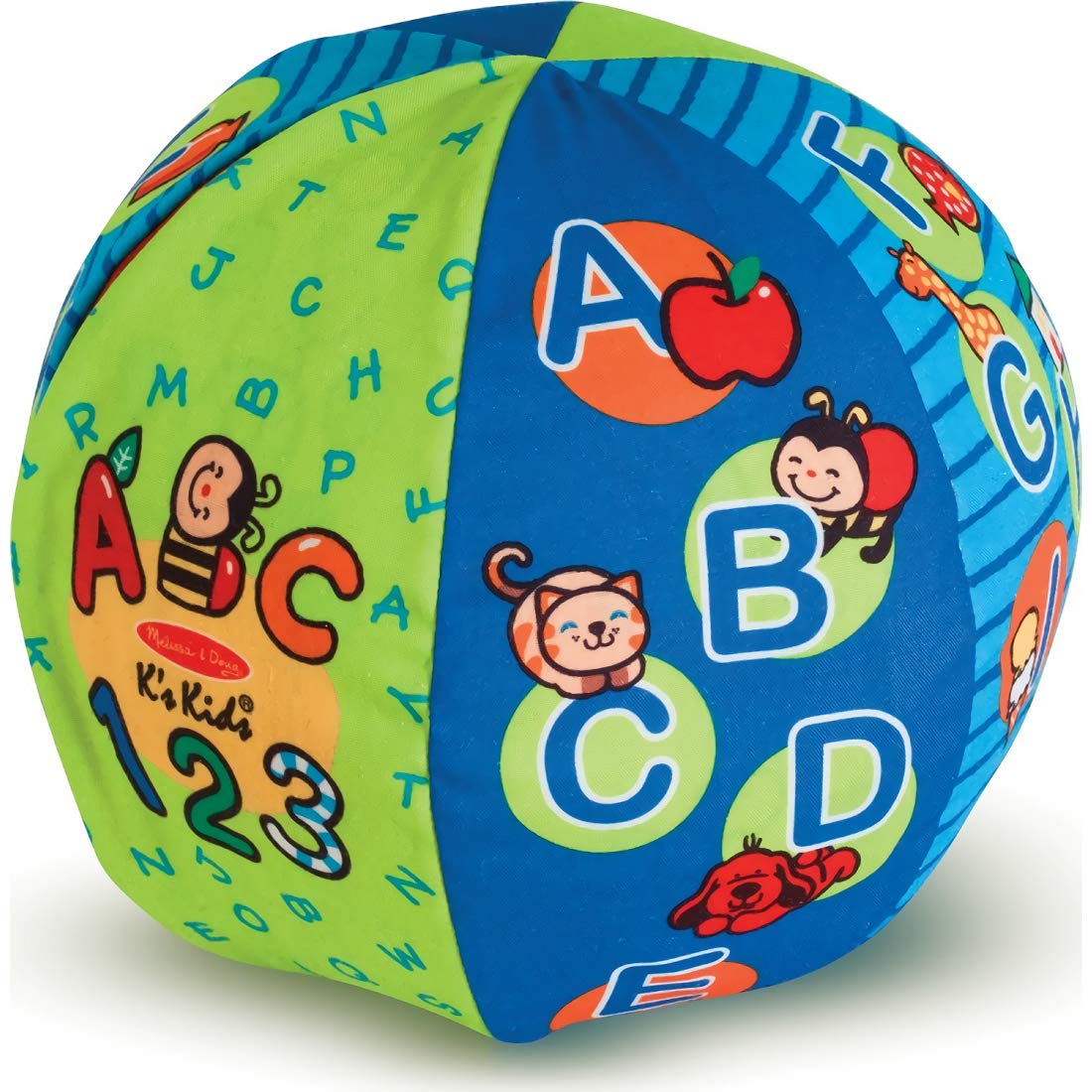 Melissa & Doug 2-in-1 Talking Ball: K's K i d s Series Learning Toy Bundle with 1 Theme Compatible M&D Scratch Fun Mini-Pad (09181)