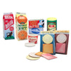 Melissa & Doug Fridge Fillers Grocery Play Food Cartons (8 Pieces) Wooden Toy Groceries, Pretend Play Food, Kitchen Accessories for Kids Ages 3+ - FSC