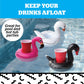 Inflatable Swan Drink Holder, Floating Cup Holder for Pool and Hot Tub, Novelty Beverage Float for Outdoor Water Fun