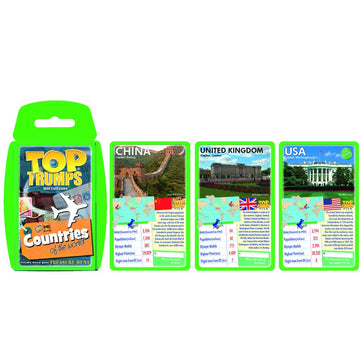 Top Trumps Card Game Countries of The World - Family Games for Kids and Adults - Learning Games - Kids Card Games for 2 Players and More - Kid War
