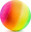 8.5-Inch Rainbow Playground Ball with Hand Pump for Kickball & Dodgeball