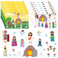 FaCraft Make an Easter He Lives Sticker Scenes-24 Easter Crafts for Kids Religious Gifts Jesus Resurrection Stickers for Classroom Party Games Spring