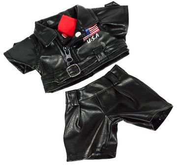 Easy Rider Biker Outfit Clothing Fits 8"-10" Most Webkinz, Shining Star and 8"-10" Make Your Own Stuffed Animals and Bui