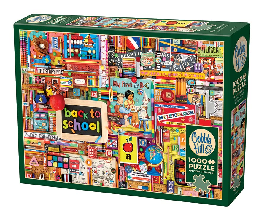 Cobble Hill 1000 Piece Puzzle - Back to School - Sample Poster Included