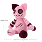 Bilibang Cat Plush,Gothic Style Pink Cat Plush, Zombies Cat Stuffed Animal