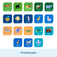 Wildkin Memory Matching Game - 18 Educational Pairs for Toddlers & Preschool - Animals