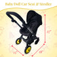 Baby Doll Car Seat Stroller Combo - Convertible 2 in 1 Doll Stroller and Car Seat for Kids - Fits Up to 20” Dolls - Play Toy Baby Stroller