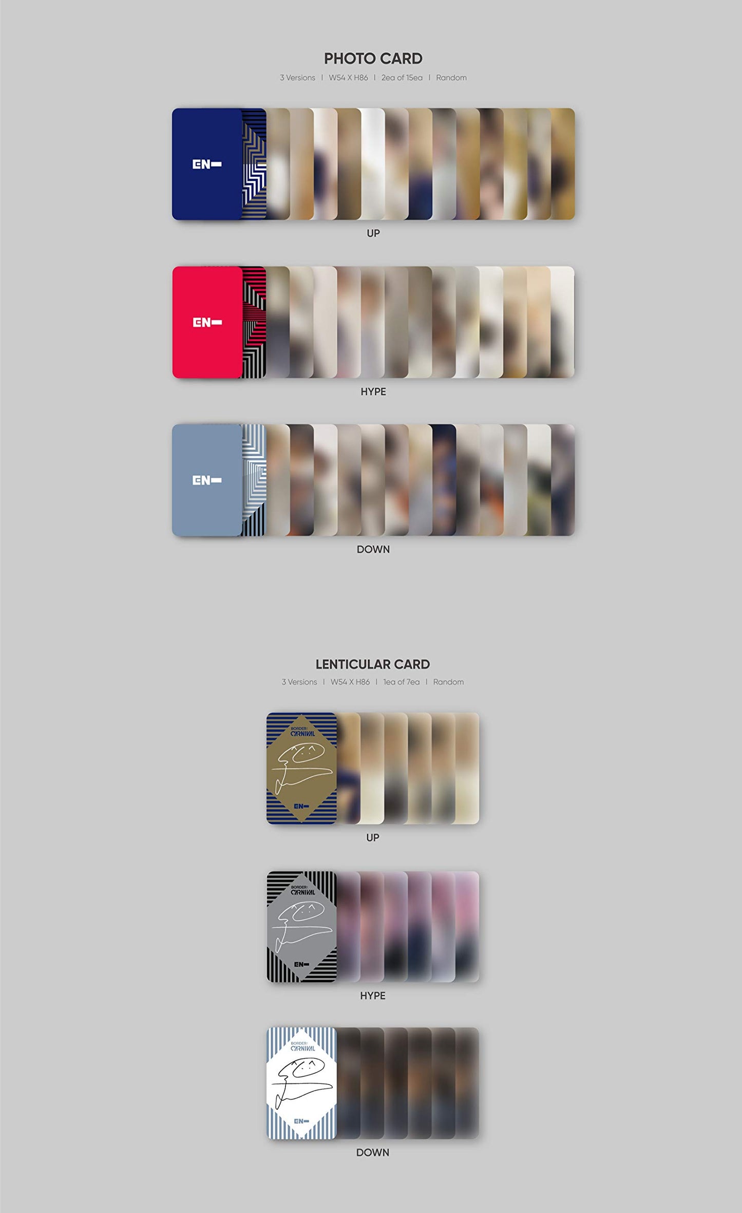 Enhypen - Border : Carnival [Up ver.] [Pre Order] CD+Photobook+Folded Poster+Others with Tracking, Extra Decorative Stickers, Photocards