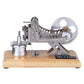 ENGINEDIY Engine Model Kit for Adults - DIY All-Metal Vacuum Stirling Engine Stem Steam Model Set with Solid Wood Baseplate Build Your Own Stirling