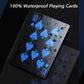 INTEGEAR 2 Decks Plastic Playing Cards, Premium Plastic Waterproof Black Playing Poker Cards Professional Luxury Deck of Cards for Adults