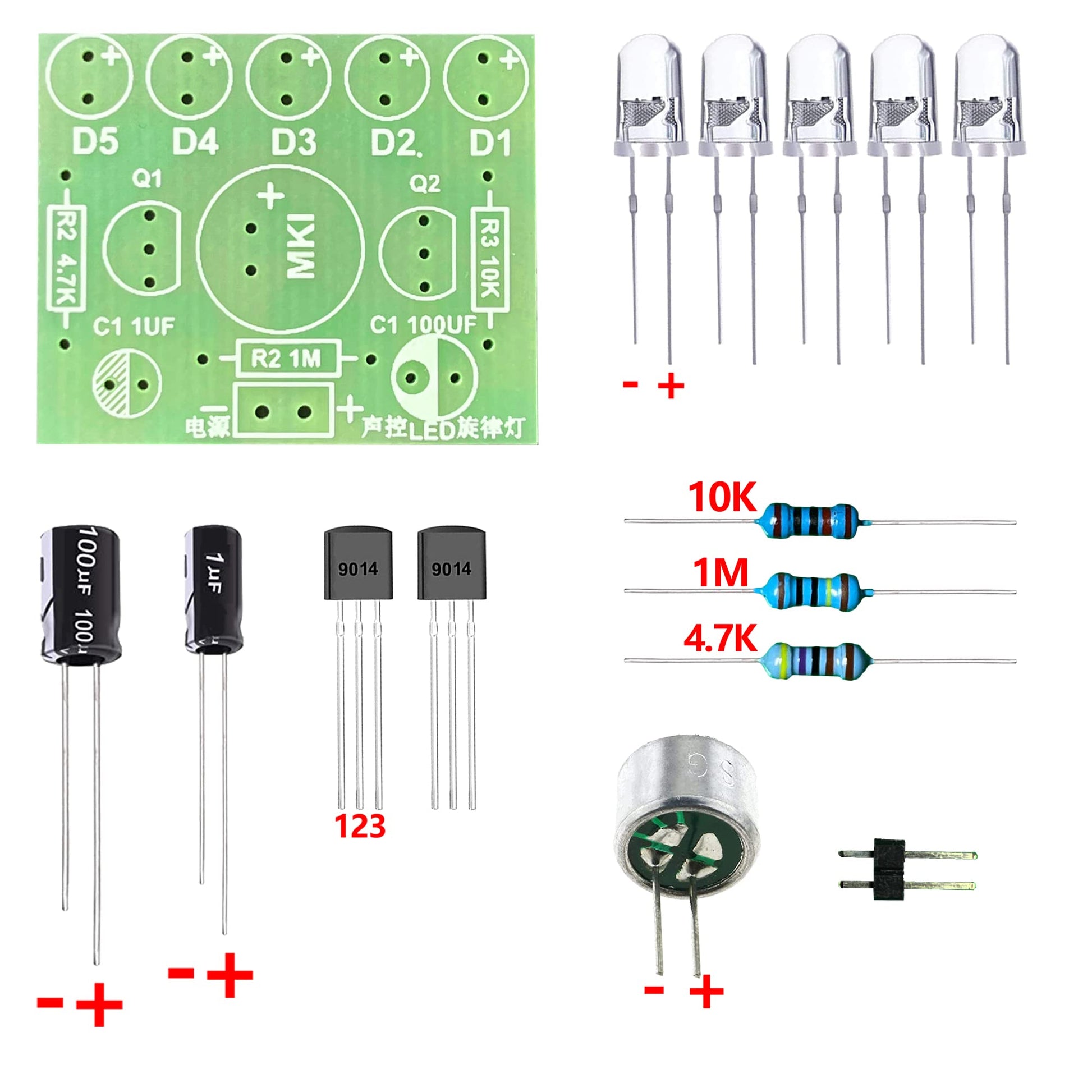 Soldering Practice Kit - DIY Electronic Soldering Project Training Board for Beginners