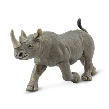 Safari Ltd. Black Rhino Figurine - Lifelike, Hand-Painted 5.75" Model Figure - Educational Toy for Boys, Girls & Kids Ages 3+