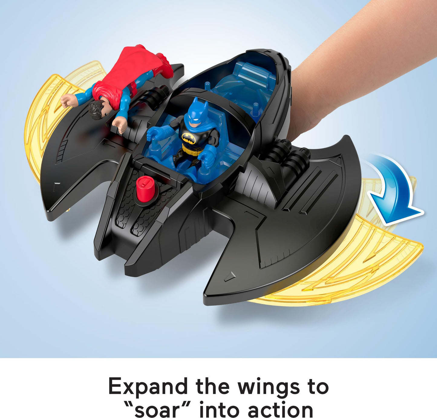 Fisher-Price Imaginext DC Super Friends, Batman Toy, Ultimate Headquarters Playset 2-Ft Tall, Lights Sounds & 10 Pieces for Kids Ages 3+ Years
