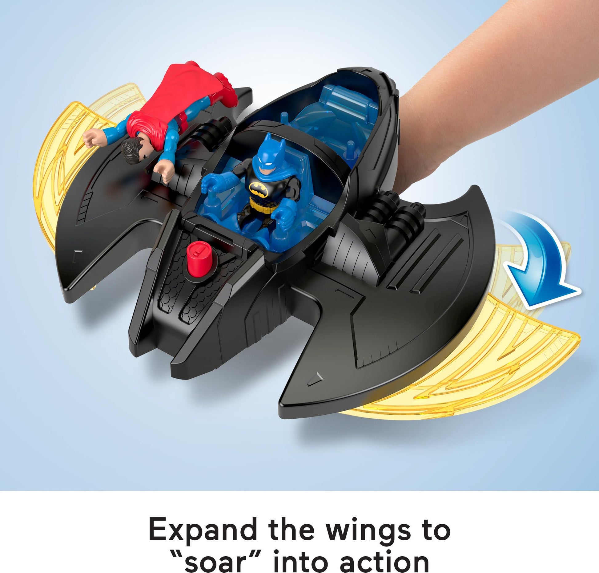 Fisher-Price Imaginext DC Super Friends, Batman Toy, Ultimate Headquarters Playset 2-Ft Tall, Lights Sounds & 10 Pieces for Kids Ages 3+ Years